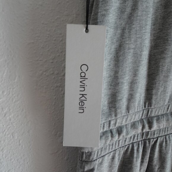 Calvin Klein Sleeveless Jumpsuit Romper Women's Size L Gray Stretch - Picture 8 of 12